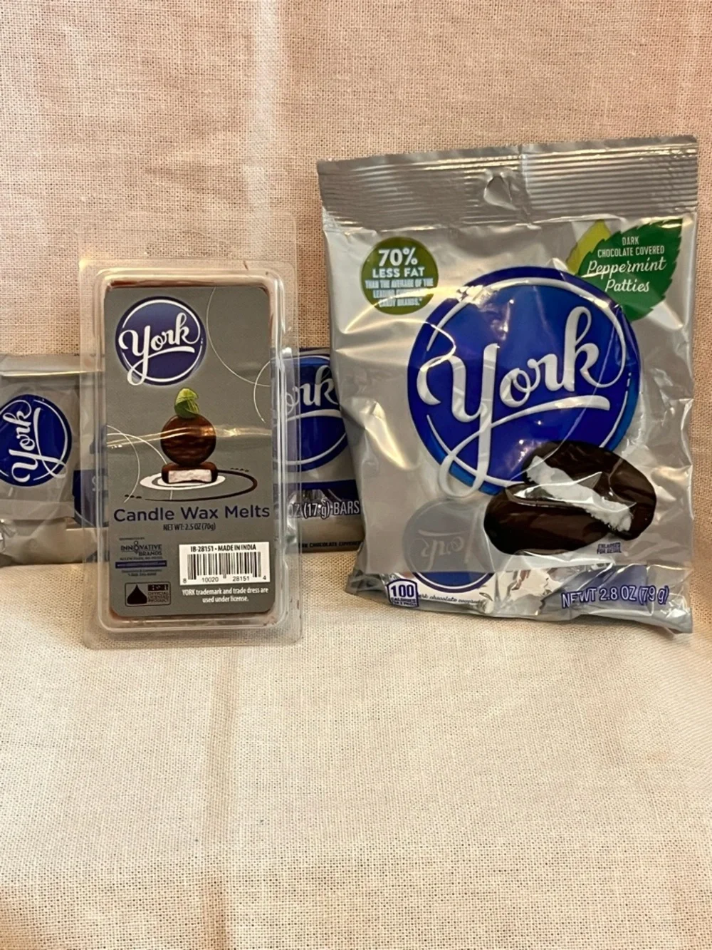 York Peppermint Patties Candle Wax Melts - Silver & Blue Packaging